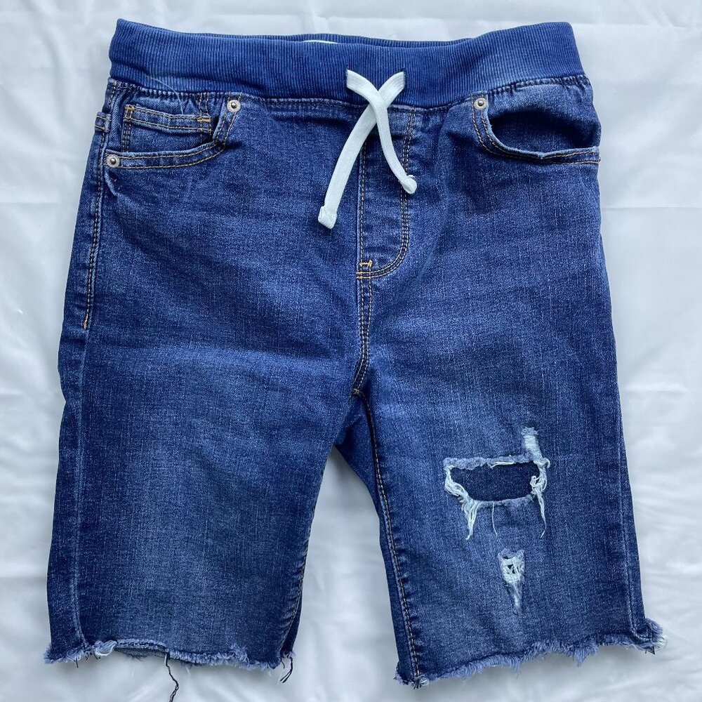Old Navy Boys Distressed Karate Slim Shorts Size L(10-12)